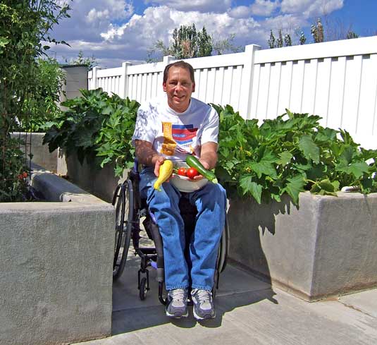 Picture of me in the garden with a harvest