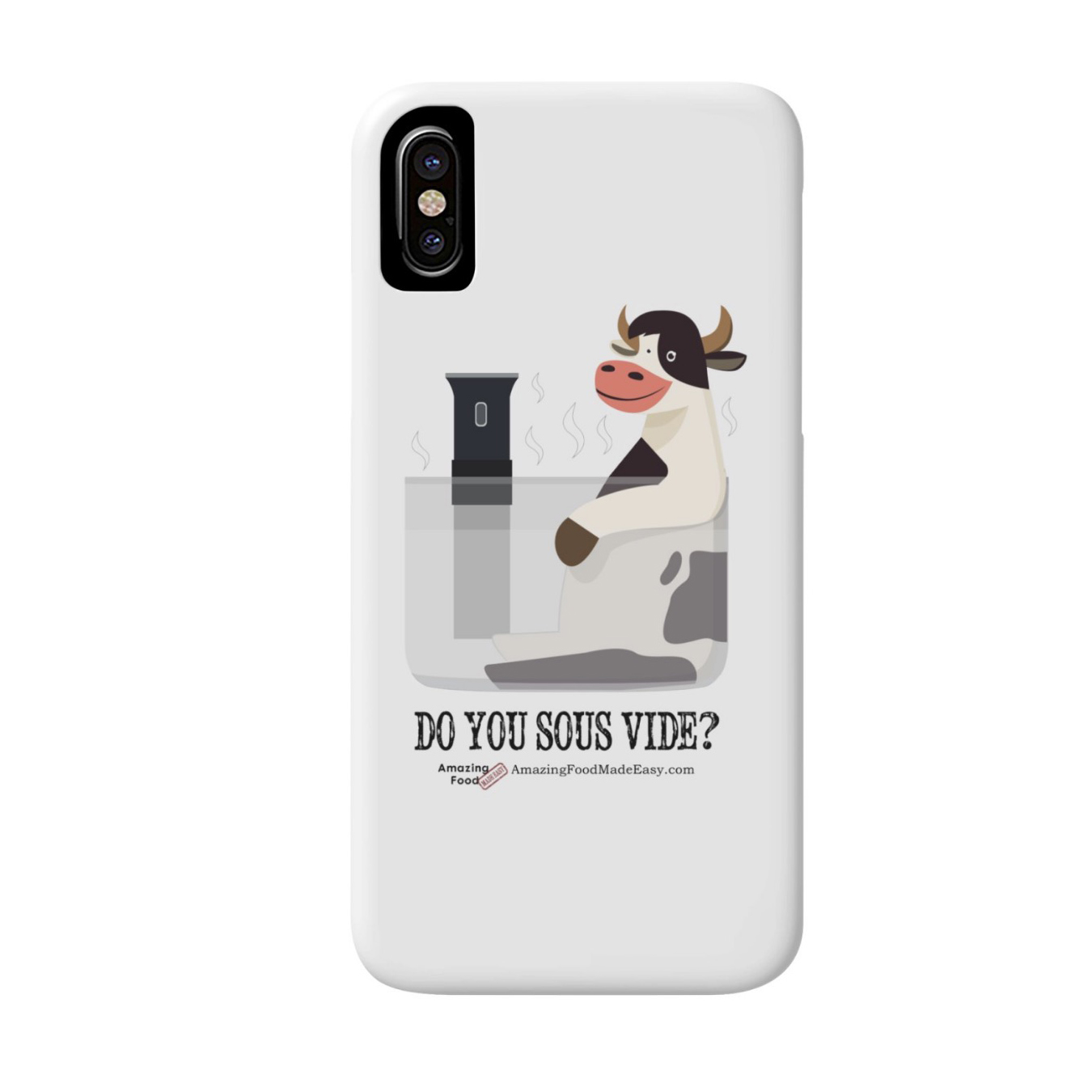sous vide phone case cow light